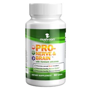 Frasco de PRO-Nerve & Brain con extracto de hongo melena de león