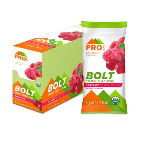 Gomitas frambuesa ProBAR BOLT frente etiqueta