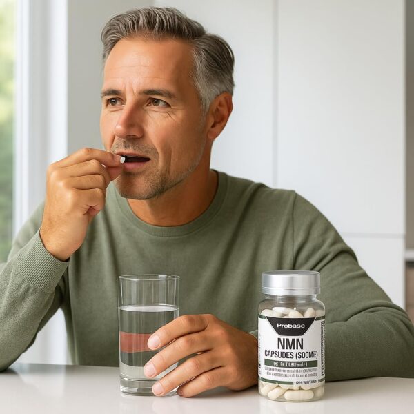 Probase NMN cápsulas frasco visto desde arriba