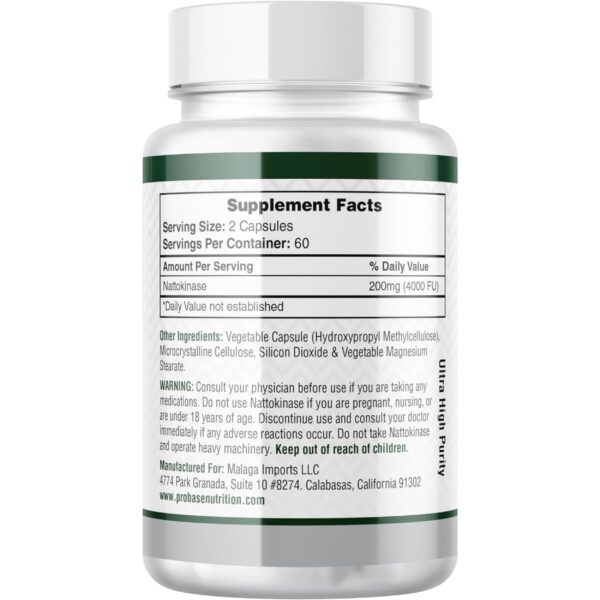 Version 1.0.0 Cápsulas nattokinase Probase Nutrition