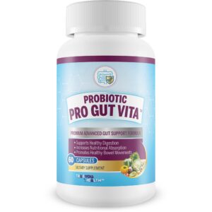 Version 1.0.0 Probiotic Pro Gut Vita suplemento probiótico para salud intestinal frasco