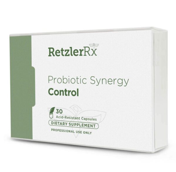 Probiotic Synergy Control Dr Retzler suplemento probiótico sin gluten