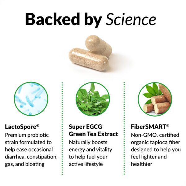 Version 1.0.0 Probiótico Force Factor con fibra prebiótica y psyllium