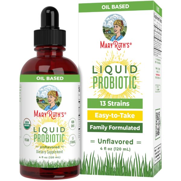 Probiótico líquido orgánico MaryRuth Organics botella 4 oz