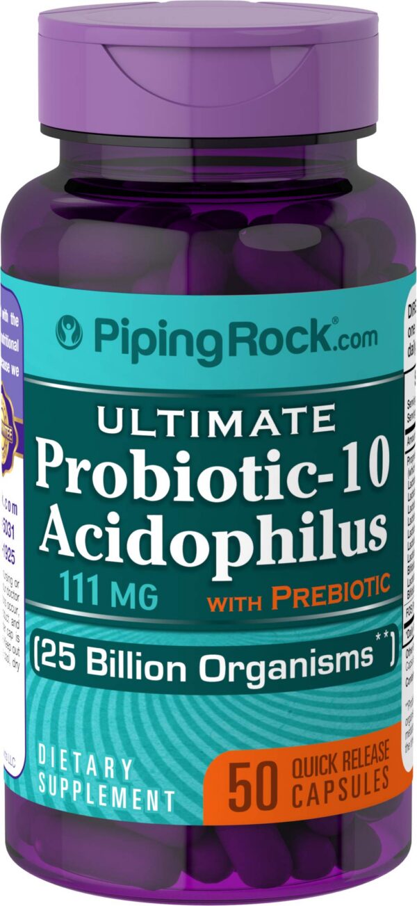 Probiótico multienzima Piping Rock en envase