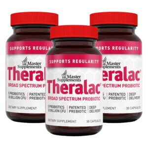 Probiótico Theralac - 30 Cápsulas, Paquete de 3