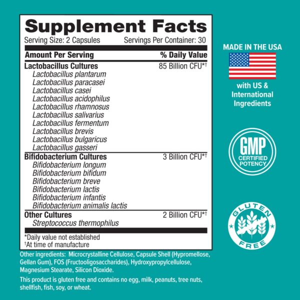 Probióticos 90 mil millones UFC Optim Nutrition detalle