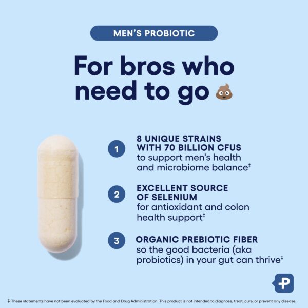 Probióticos avanzados Physician's Choice para salud digestiva masculina