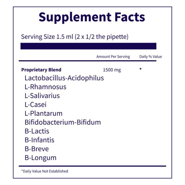 Probióticos diarios líquidos LiviaOne para salud digestiva infantil