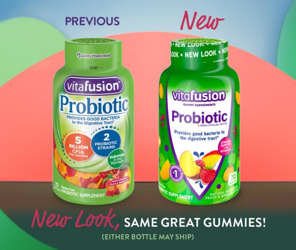 Probióticos en gomitas Vitafusion para digestión