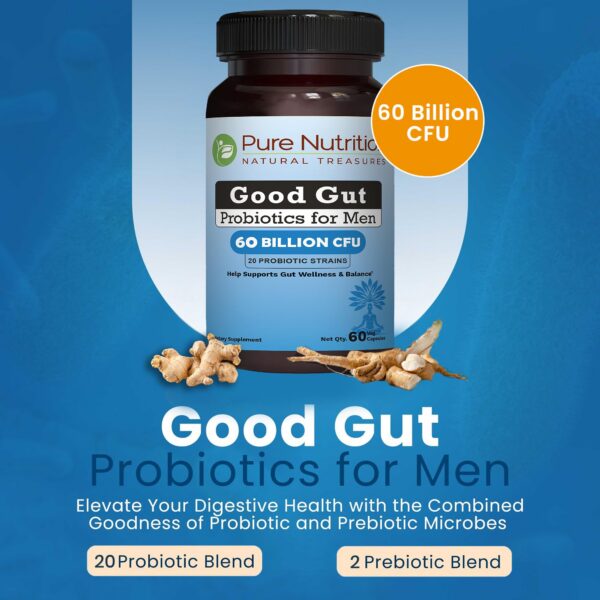 Probióticos Pure Nutrition Good Gut 20 cepas para hombres