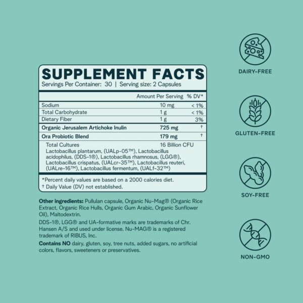 Probióticos lactobacillus para mujeres Ora Organic