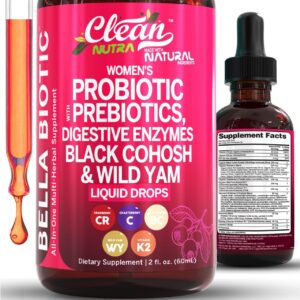 Probióticos líquidos Clean Nutra para salud digestiva y hormonal femenina