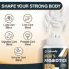 Frasco probióticos para hombres fórmula premium con cúrcuma y goji