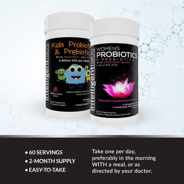 Probióticos masticables para niños con prebióticos sin azúcar