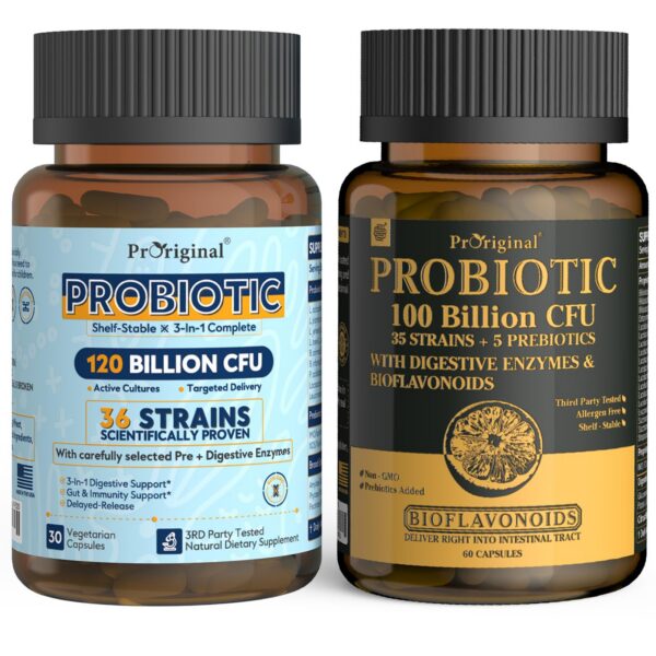 Version 1.0.0 Probióticos veganos Proriginal 100B y 120B CFU para salud digestiva