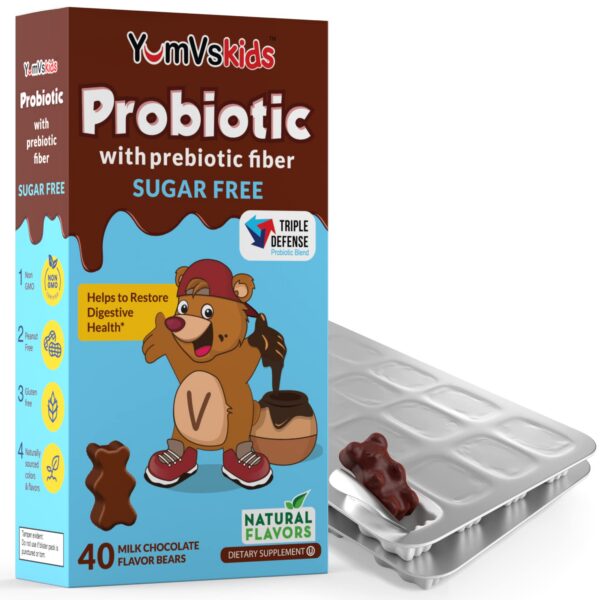 Version 1.0.0 Probióticos YUM-V'S mostrando chocolates