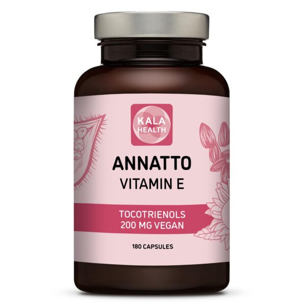 Frontal de envase Annatto Tocotrienols vitamina E en cápsulas