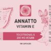 Etiqueta lateral y envase de Annatto Tocotrienols vitamina E