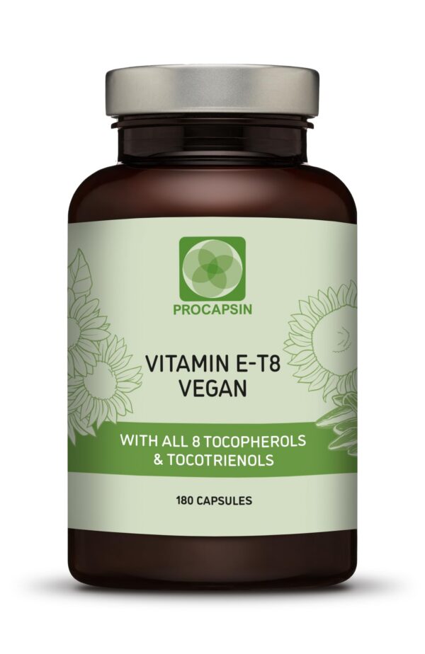 ProCapsin cápsulas vitamina e vegana mezcla tocopheroles tocotrienoles