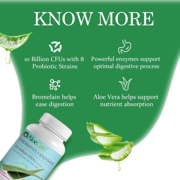 AloeCure envase trasero información nutricional probióticos
