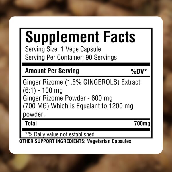 producto ayurvédico cápsulas jengibre digestivo