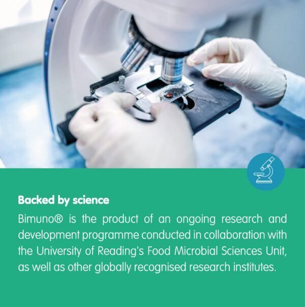 BIMUNO producto muestra de sachets y caja