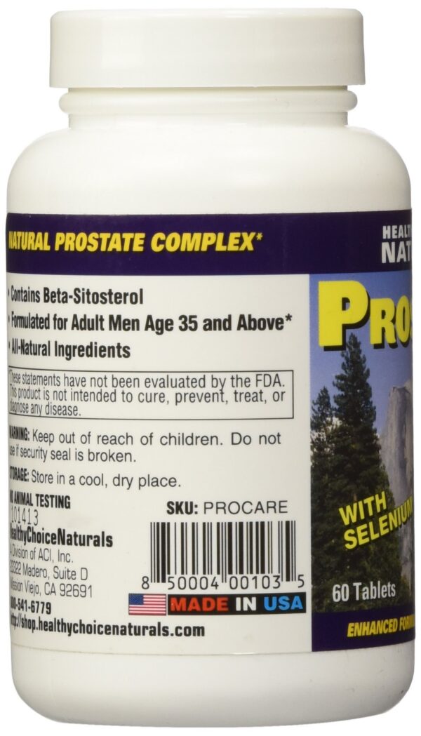 Producto cuidado de próstata 60 cápsulas Healthy Choice Naturals