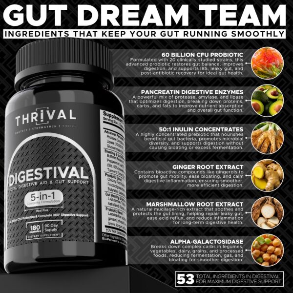 Producto Digestival 5 en 1 soporte para intestino permeable y SII