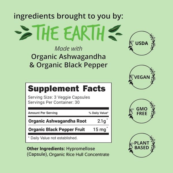 Producto Happy Healthy Hippie Ashwagandha orgánica mujeres