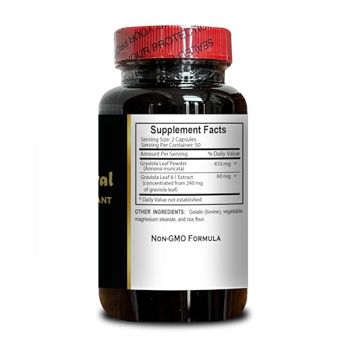 Cápsulas de graviola para energía natural sin estimulantes