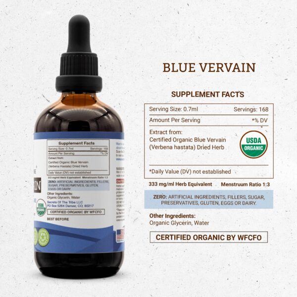 Producto orgánico de Blue Vervain certificado USDA