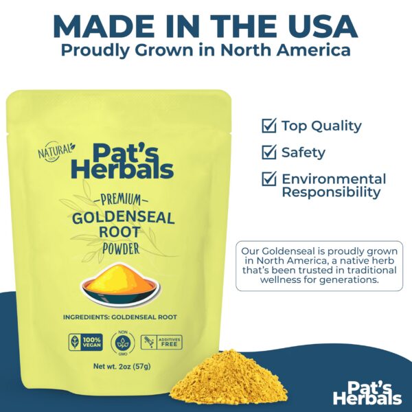 Producto polvo raíz goldenseal 2oz Pat's Herbals