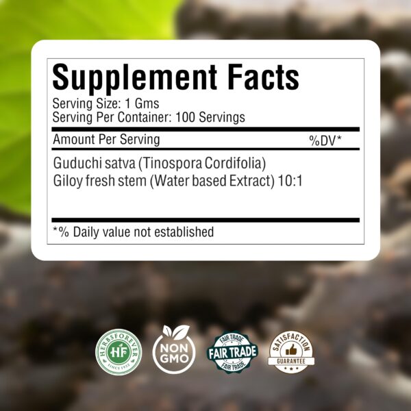 producto polvo tinospora cordifolia apoyo digestivo natural