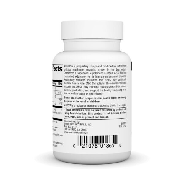 Producto Source Naturals AHCC 750 mg para salud