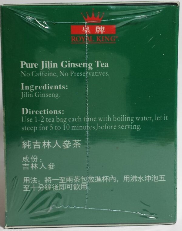 producto té puro ginseng jilin royal king 20 bolsas