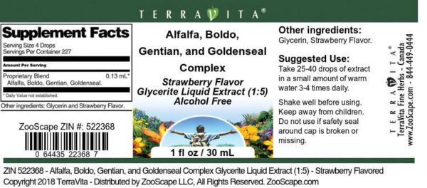 Producto TerraVita extracto glicerinado complejo herbal 1 onza