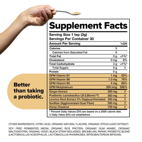 Version 1.0.0 Polvo superalimento complemento para salud intestinal