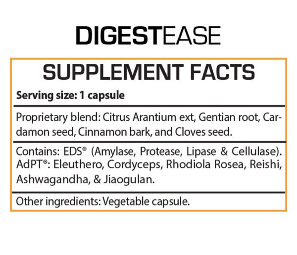 Etiqueta frontal de Digest Ease