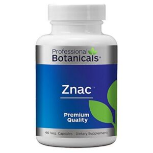 Frasco de Znac Professional Botanicals con etiqueta