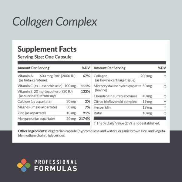 Etiqueta frontal de Collagen Complex
