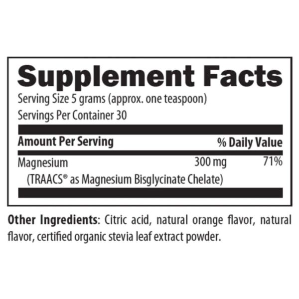 Etiqueta del suplemento Refresh magnesio