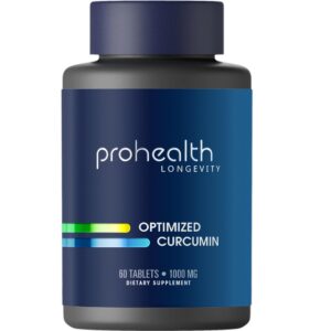 ProHealth botella Curcumina Longvida 1000 mg 60 tabletas