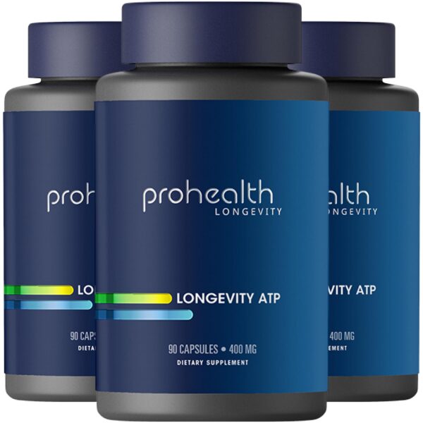 ProHealth Longevity ATP suplemento 400mg paquete de 3