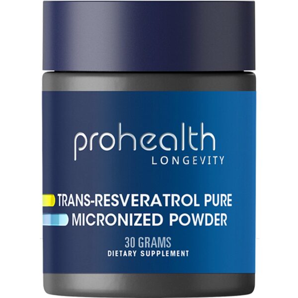 ProHealth Longevity polvo trans-resveratrol envase