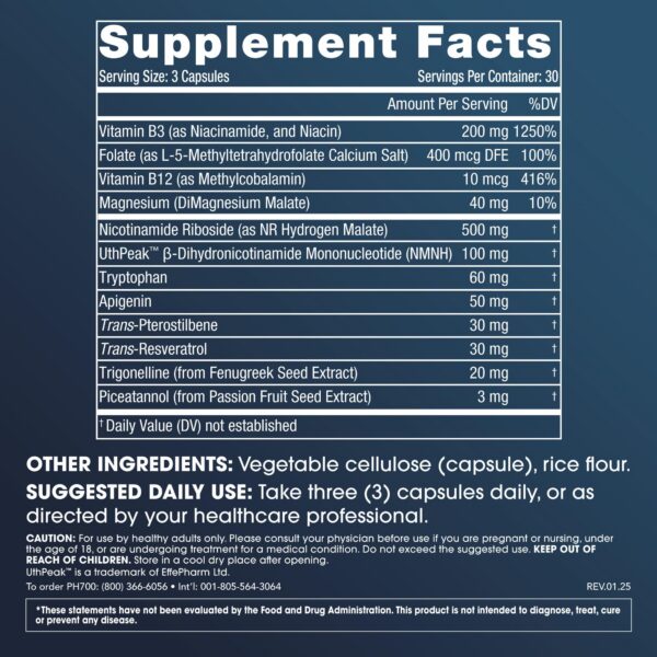 Frasco ProHealth NAD Triple Boost cápsulas