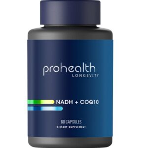 Version 1.0.0 Frente de la etiqueta ProHealth NADH + CoQ10