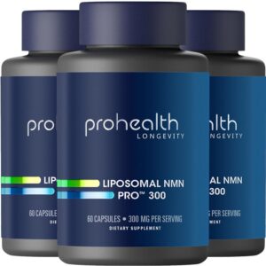 Version 1.0.0 ProHealth NMN Pro 300 frasco y etiqueta