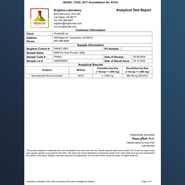 Vista de la etiqueta y caja