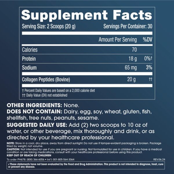 Version 1.0.0 Etiqueta de ProHealth Pure Colágeno